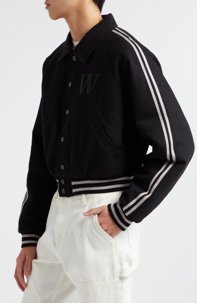 Wahine x Disney Gender Inclusive 'Pocahontas' Varsity Jacket, Alternate, color, Black