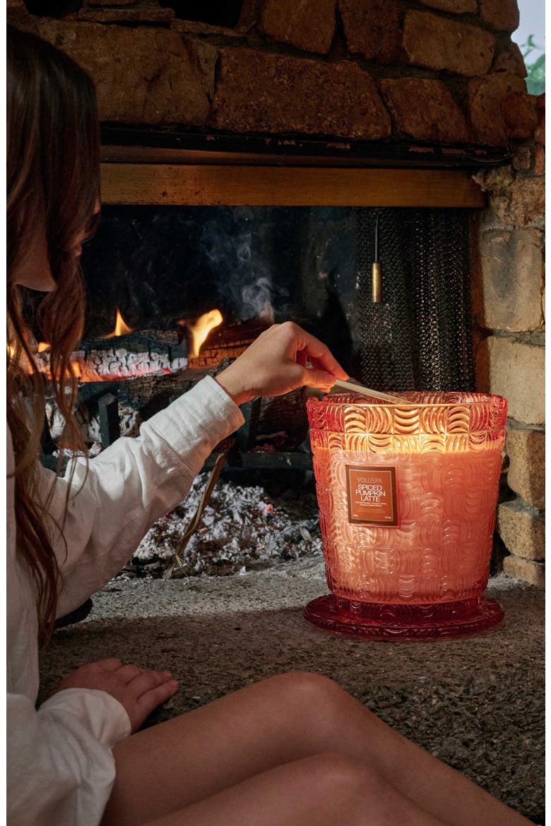 Spice Pumpkin Latte 5-Wick Hearth Candle, Alternate, color, SPICED PUMPKIN LATTE