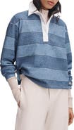 rag & bone Miramar Cropped Rugby Polo Sweatshirt