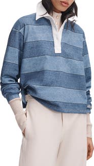 rag & bone Miramar Cropped Rugby Polo Sweatshirt