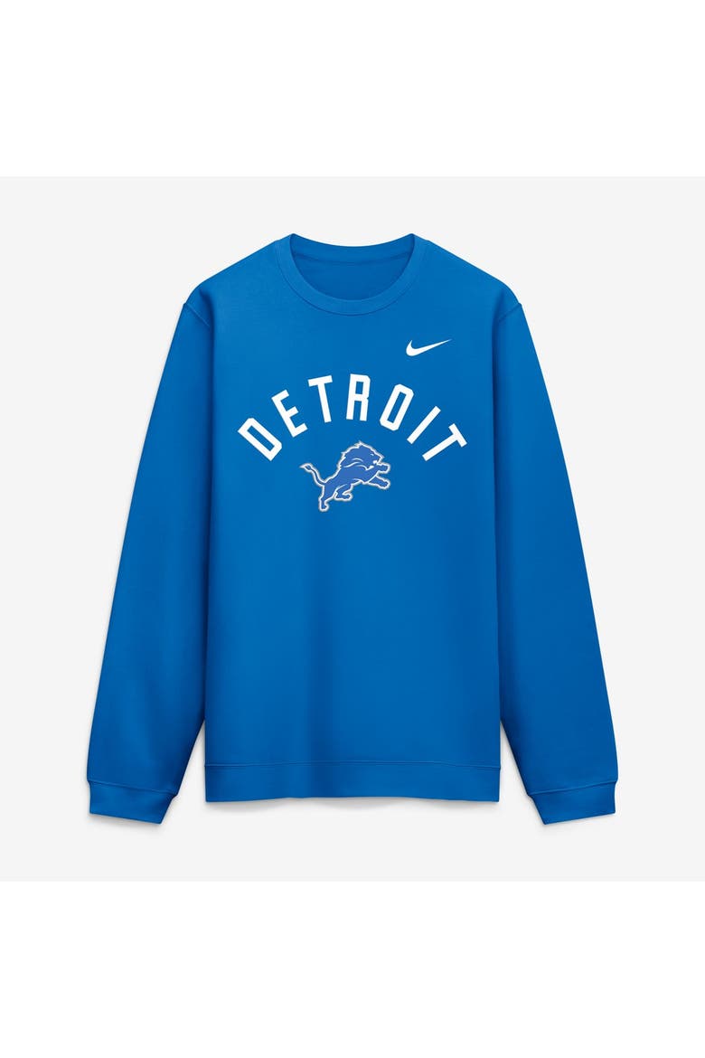 Men's Nike Blue Detroit Lions Primetime Club Sweatshirt, Main, color, Blue