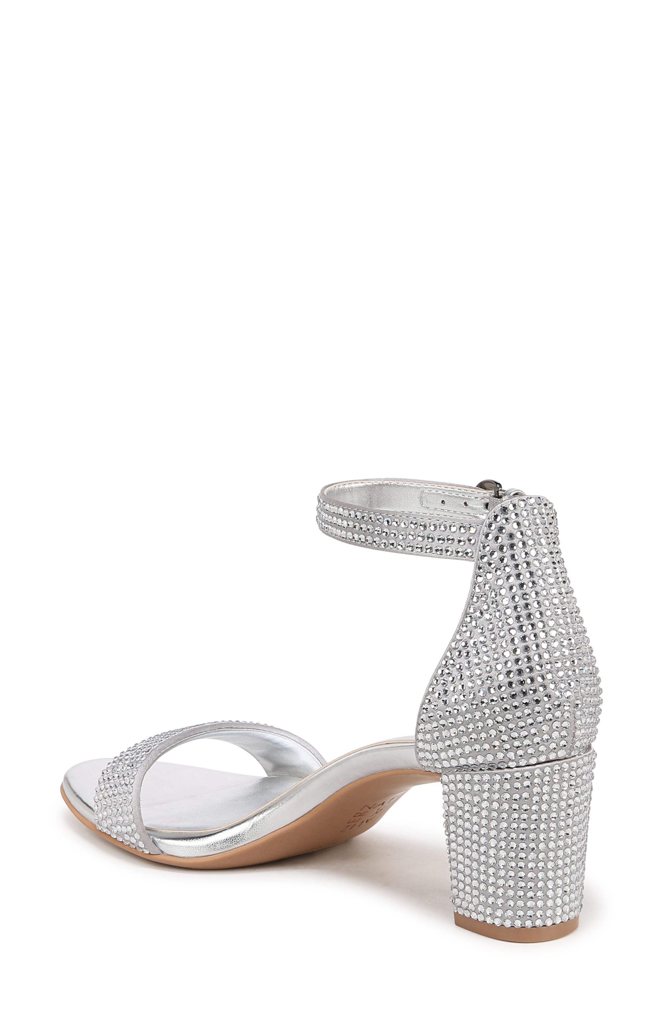 Vera Glitz Ankle Strap Sandal, Alternate, color, SILVER