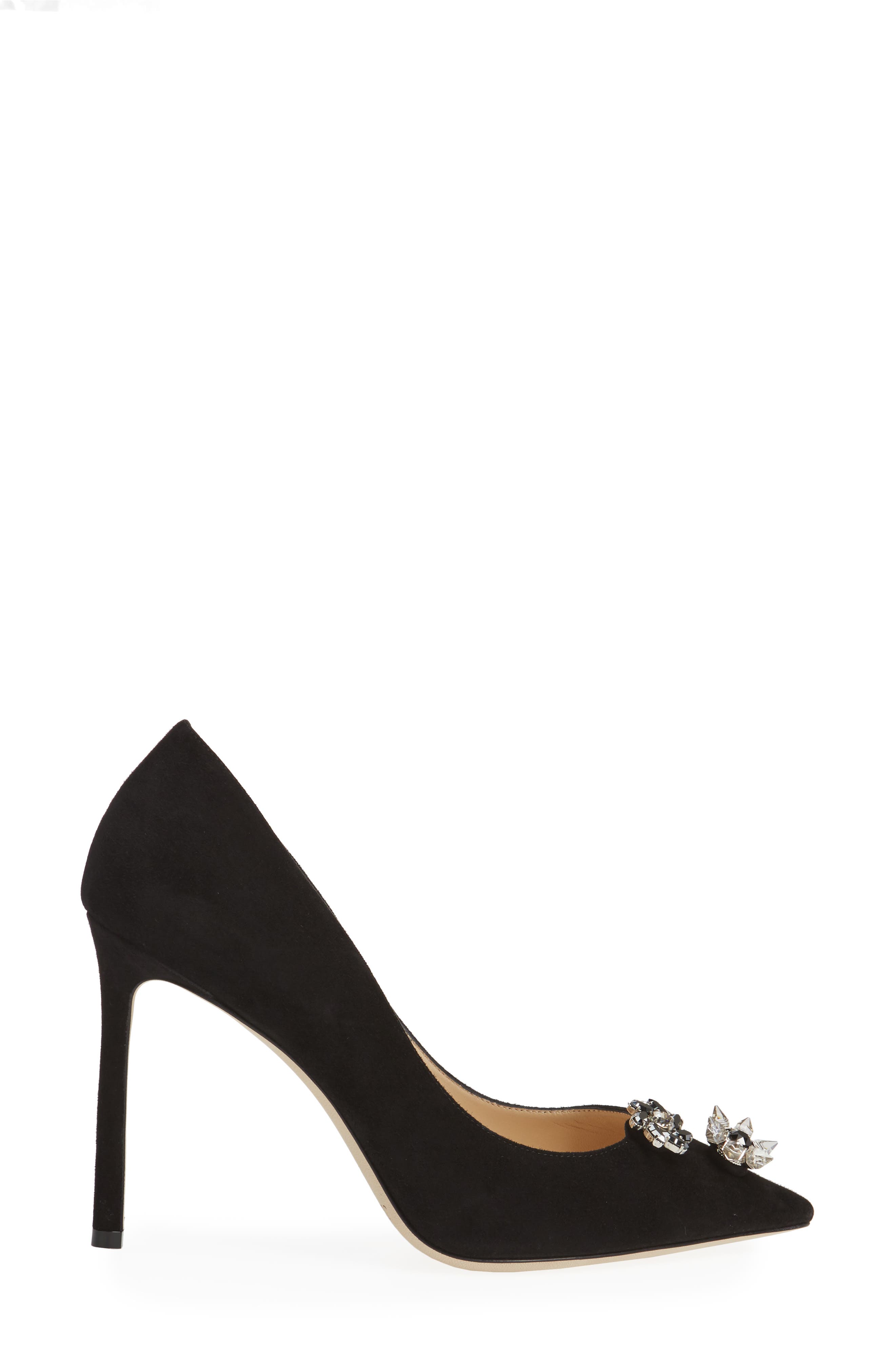 Jimmy Choo Jasmine Crystal Brooch Embellished Pump, Alternate, color, 