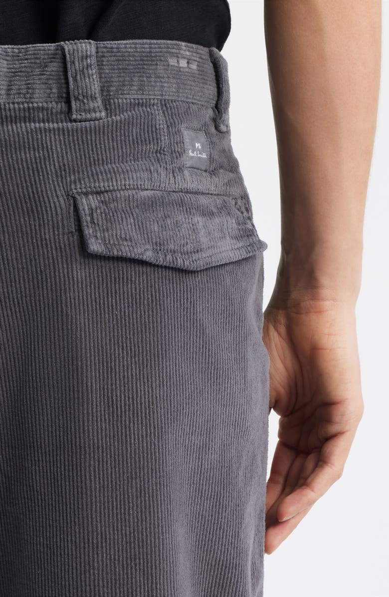 PS Paul Smith Stretch Organic Cotton Corduroy Workwear Chinos, Alternate, color, Slate