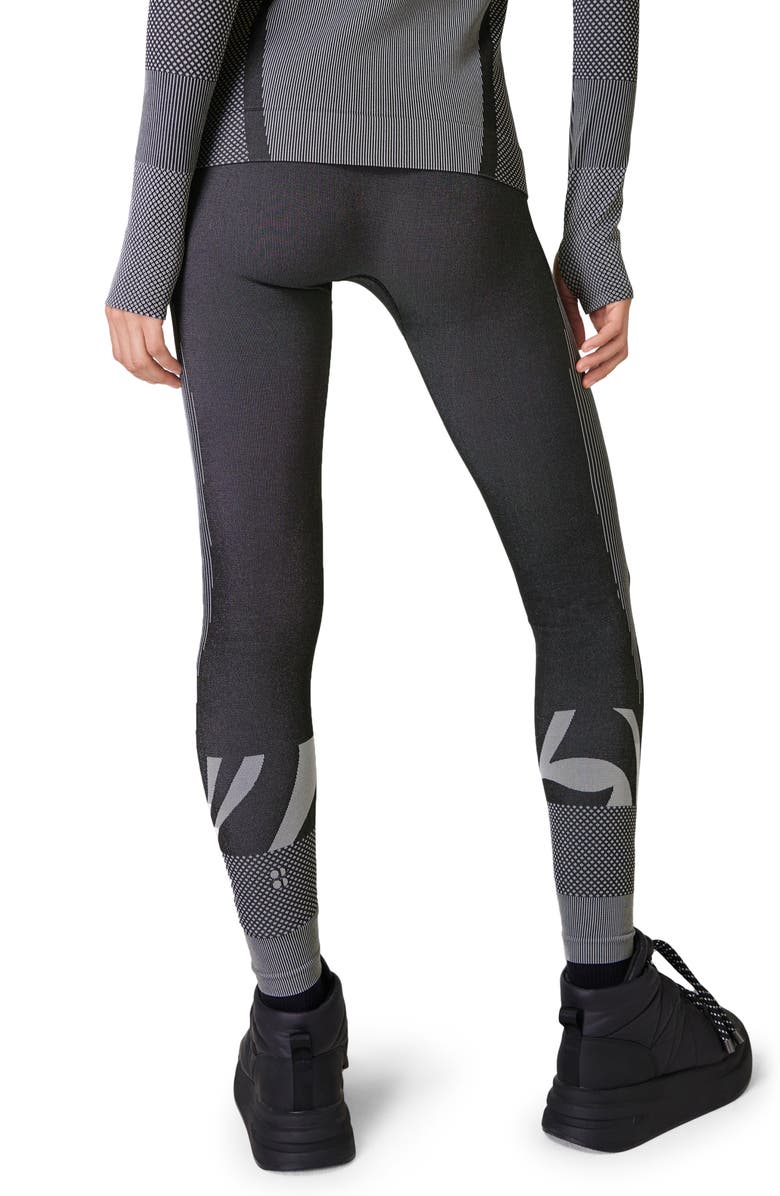 Sweaty Betty Tech Abstract Base Layer Leggings, Alternate, color, Black