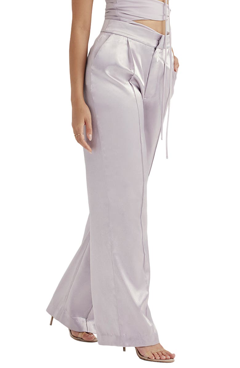 HOUSE OF CB Alivia Loose Fit Trousers, Alternate, color, Grey