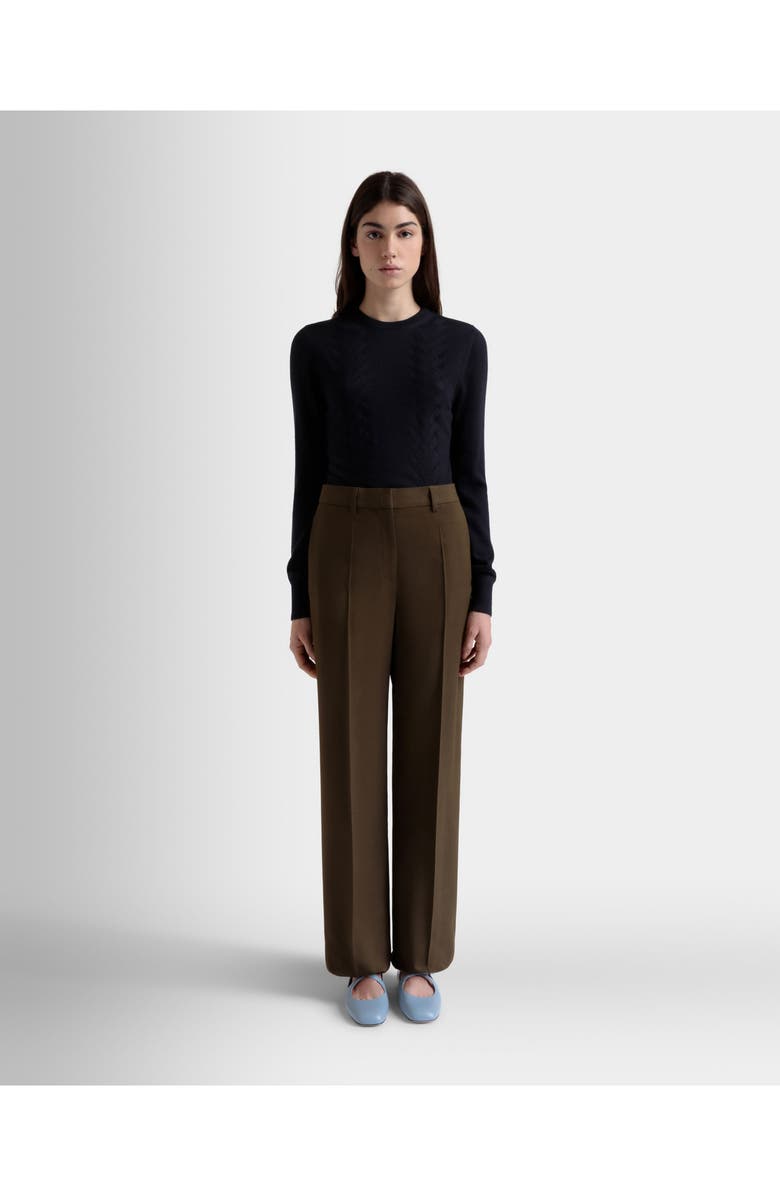 Bally Straight-Leg Pants in Fluid Gabardine, Alternate, color,