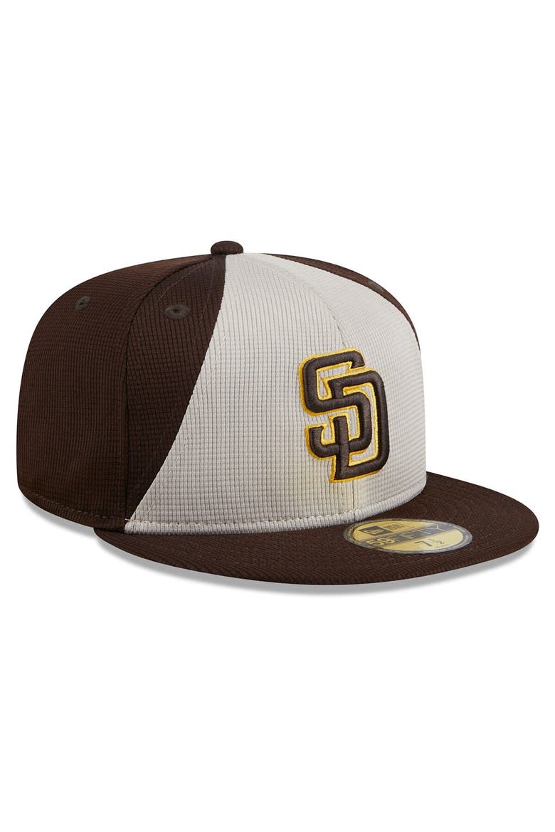Youth New Era  Brown San Diego Padres 2024 Batting Practice 59FIFTY Fitted Hat, Alternate, color, Brown