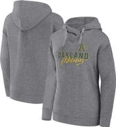 FANATICS Women's Fanatics Branded Heather Gray Oakland Athletics Script Favorite Lightweight Pullover Hoodie