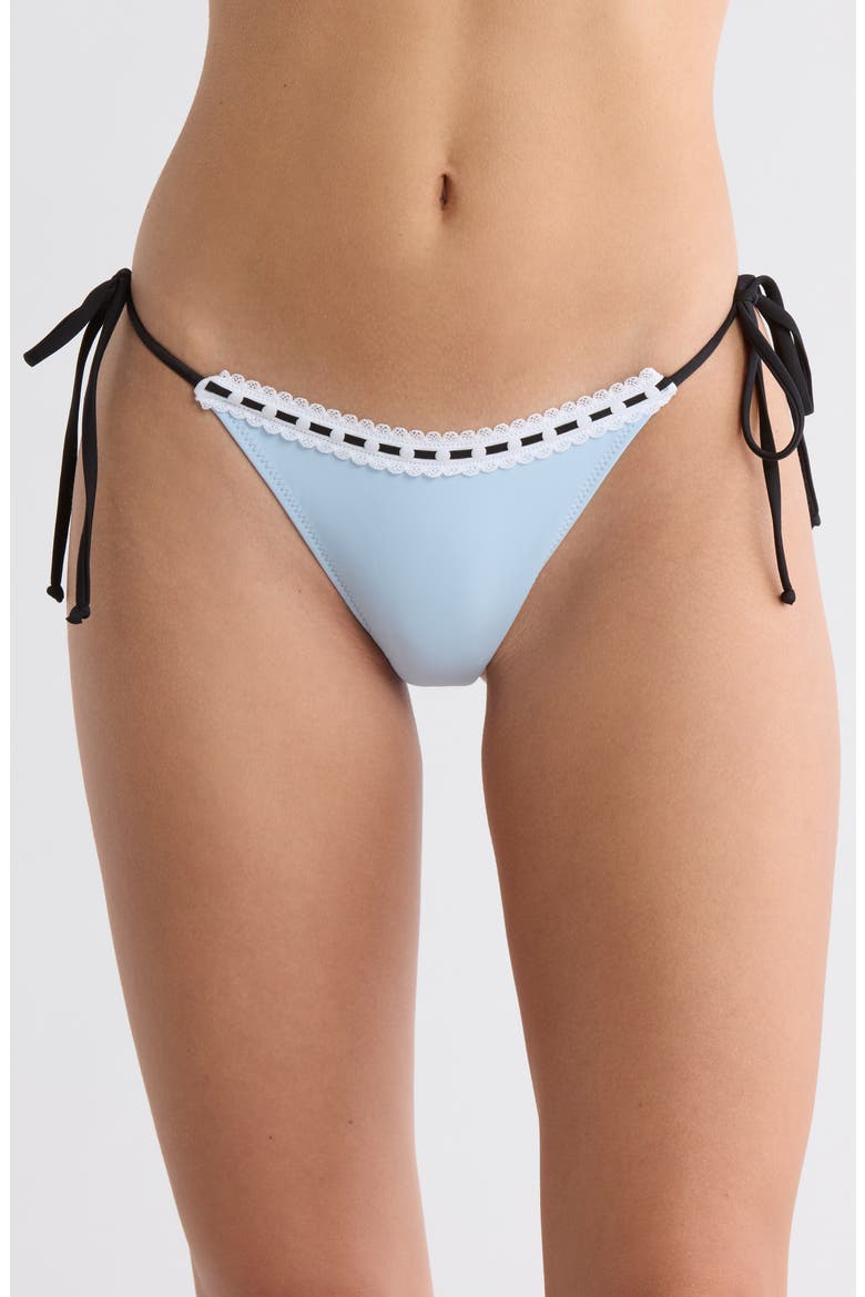 Becka Side Tie Bikini Bottoms, Main, color, CELESTIAL BLUE