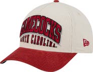 New Era Men's New Era Garnet/Cream South Carolina Gamecocks Arch Two-Tone Corduroy 9FORTY A-Frame Adjustable Hat