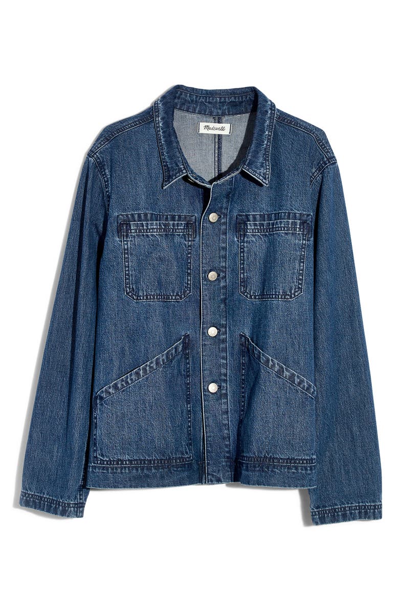 Madewell Denim Patch Pocket Chore Coat, Alternate, color,