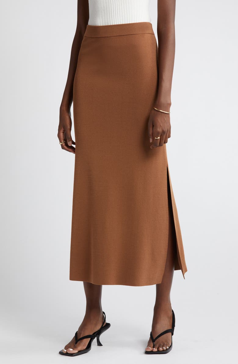 Rails Nora Midi Sweater Skirt, Alternate, color, Cacao