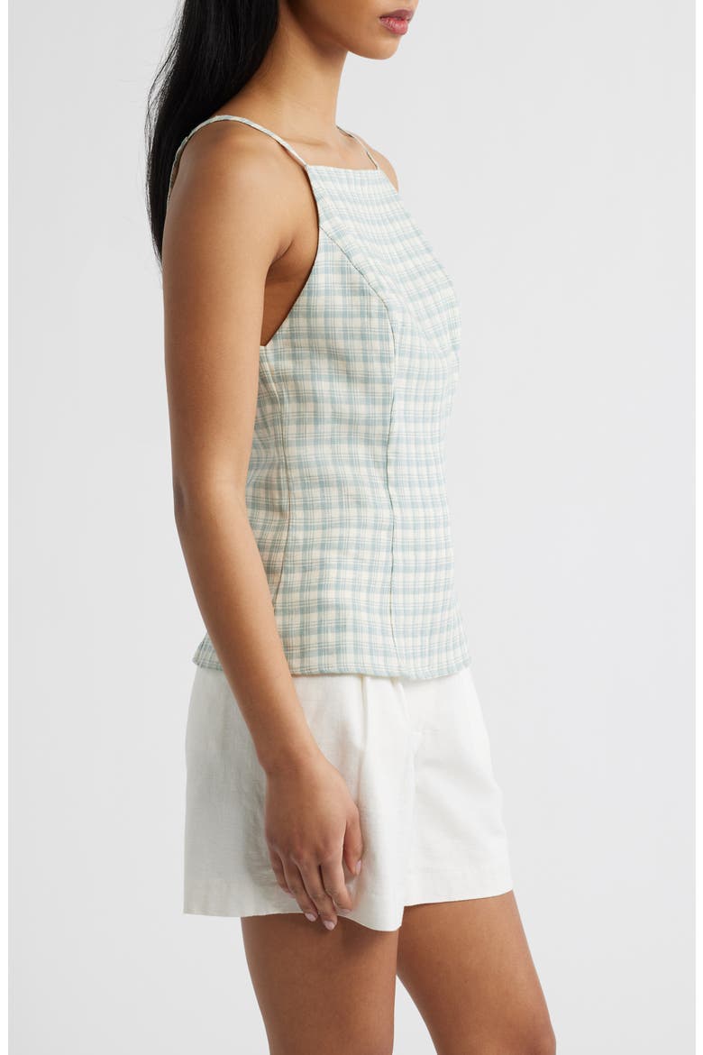Finley Sleeveless Linen Top, Alternate, color, ZEPHYR CHECK