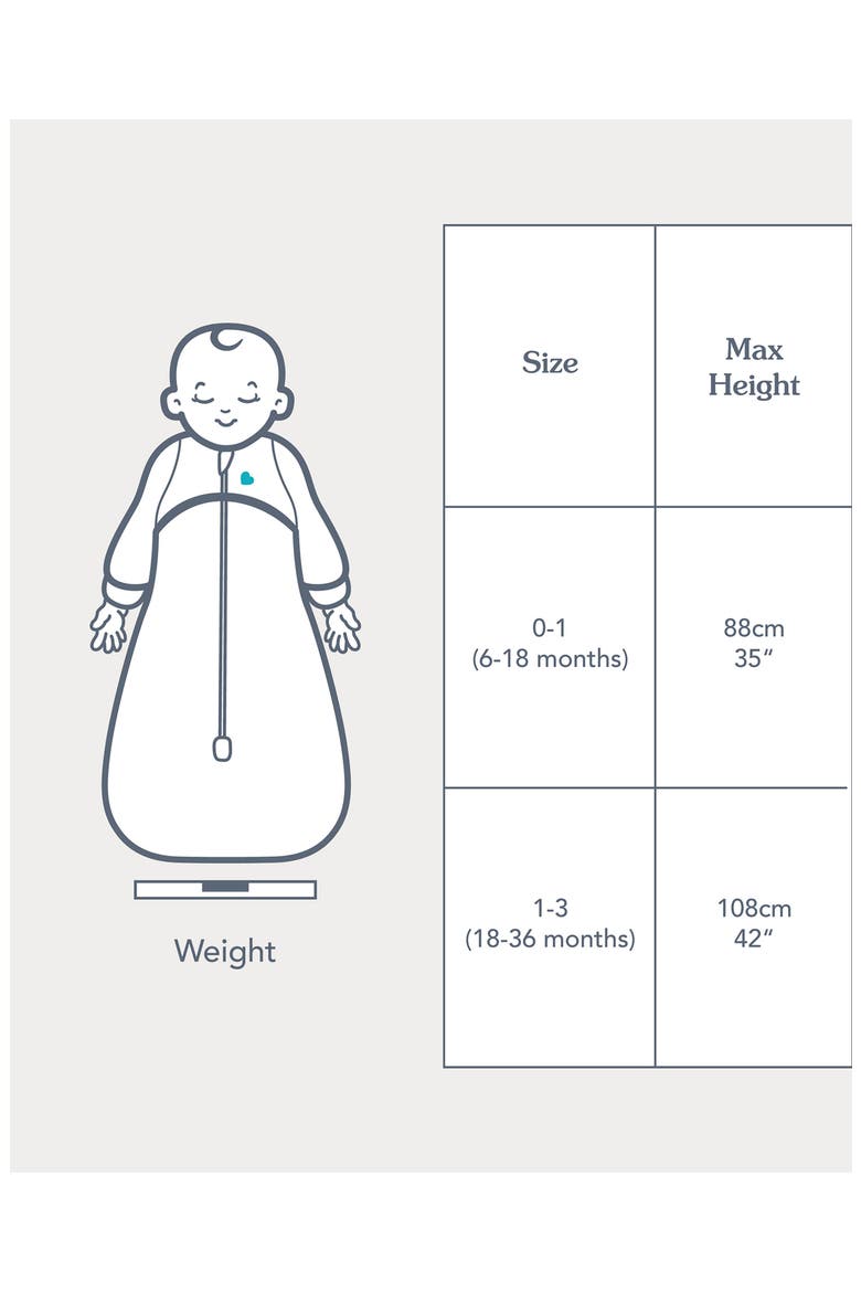 Long Sleeve 1.0 TOG Stretch Cotton Sleep Bag, Alternate, color, POWDER BLUE