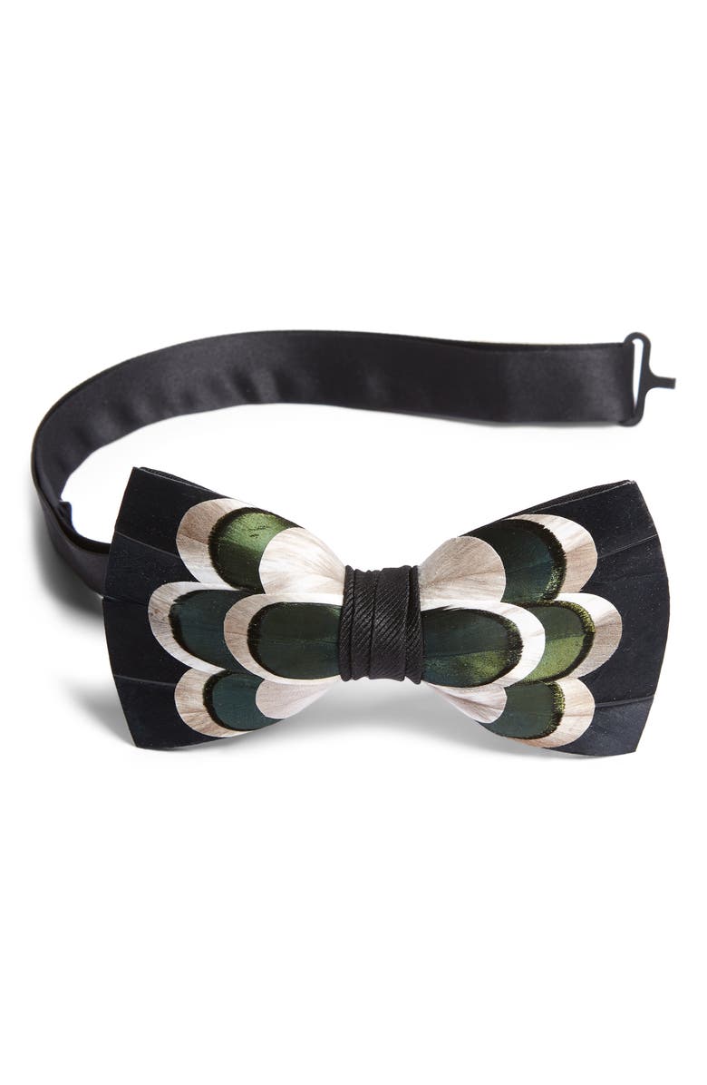 Brackish & Bell Bluff Feather Bow Tie, Main, color,