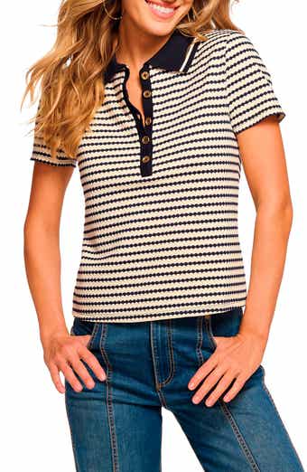 Ramy Brook Simone Knit Polo Top