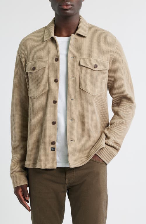 Rails Wells Waffle Knit Shirt Jacket In Neutral