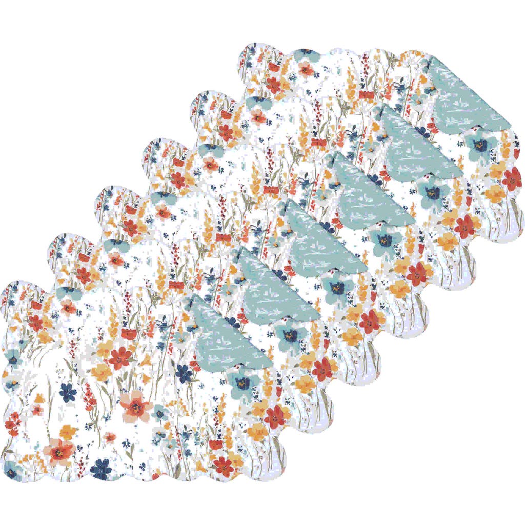 C & F Home C&f Home Sheila Wildflower Placemats Set Of 6 All Seasons Floral Flowers Watercolor, 13" X 19" In Multi