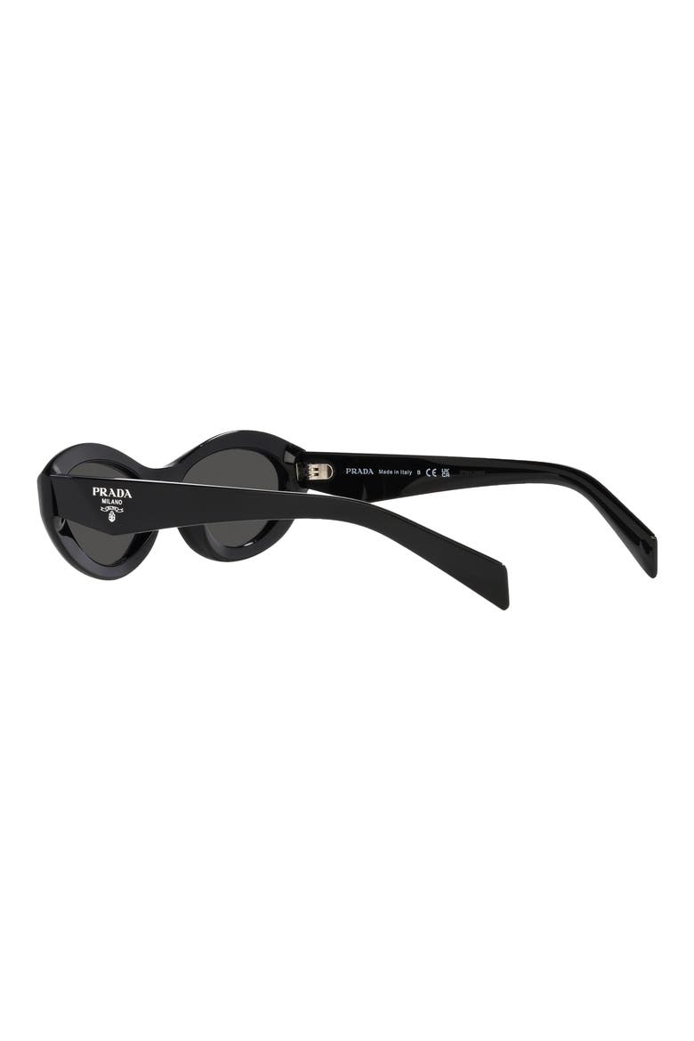 55mm Irregular Sunglasses, Alternate, color, BLACK