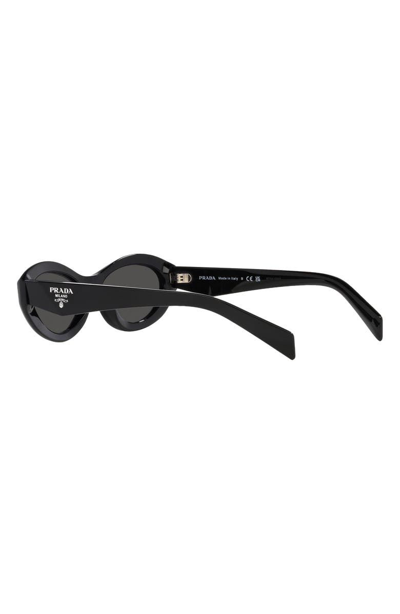 Prada 55mm Irregular Sunglasses, Alternate, color, Black