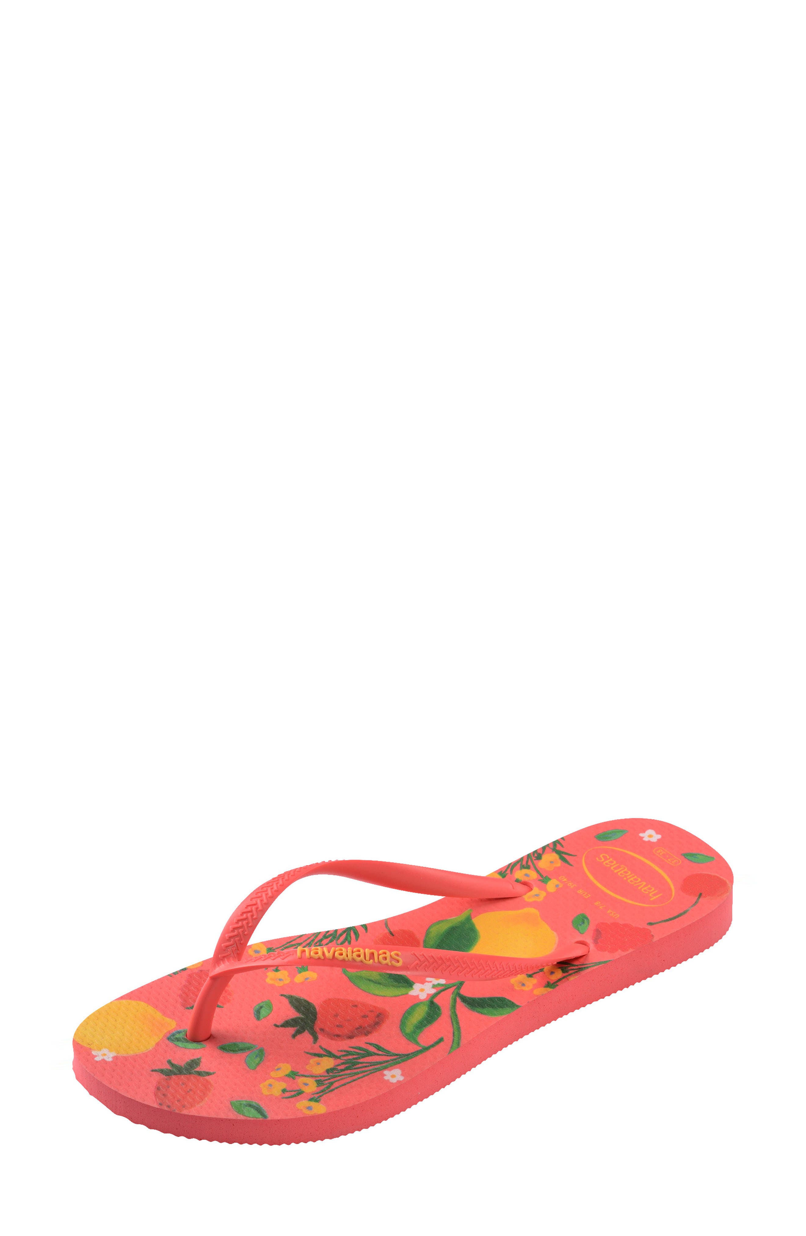 Slim Summer Bliss Flip Flop, Alternate, color, TROPICAL CORAL