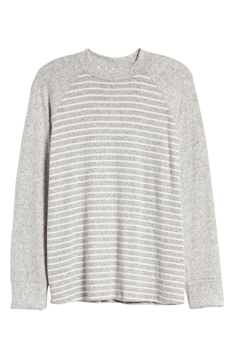 Loveappella Raglan Sleeve Knit Top, Alternate, color, Ivory/ H Gray