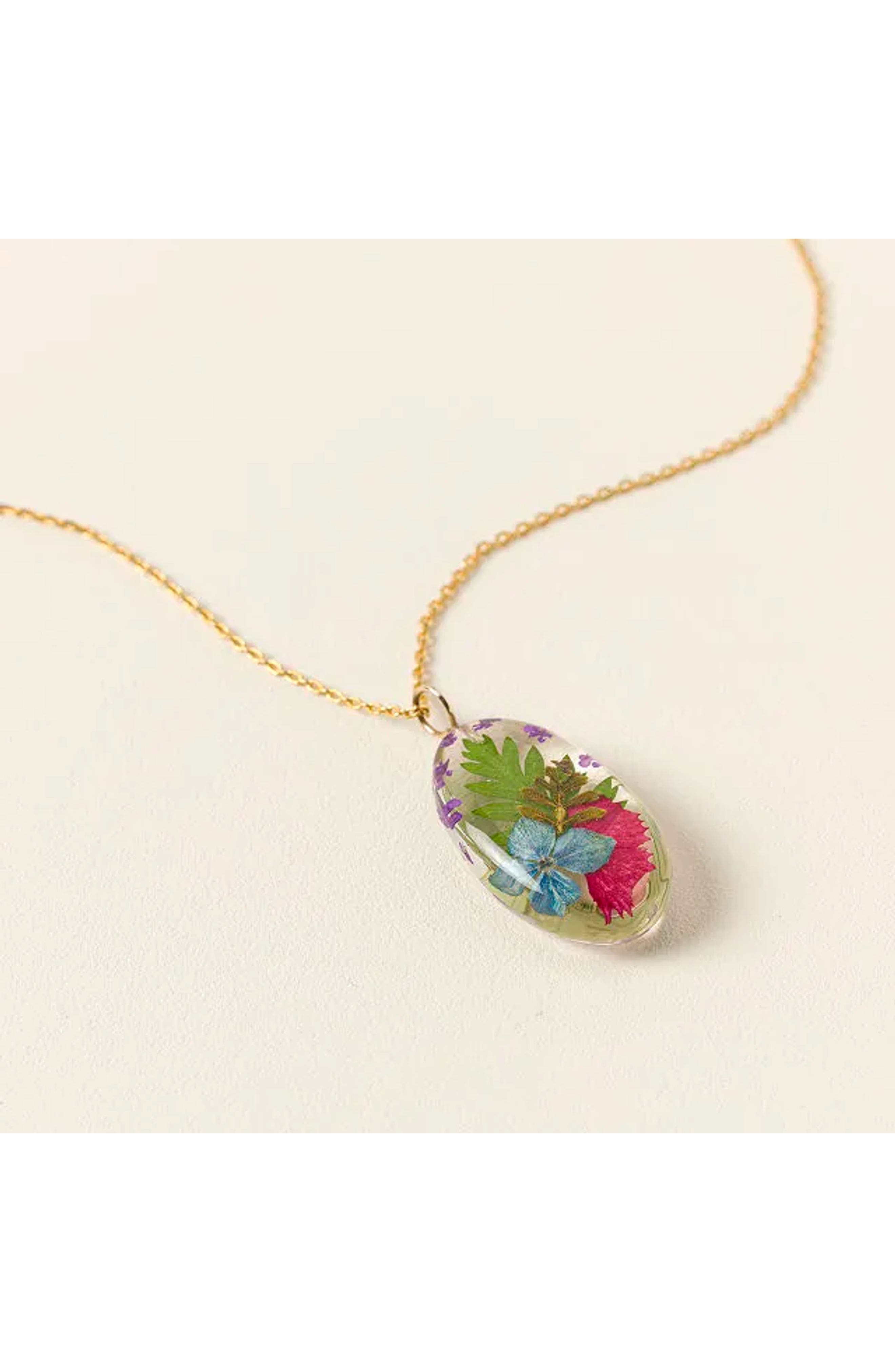 Mother and Daughter Flower Necklace by Belart in Multi 