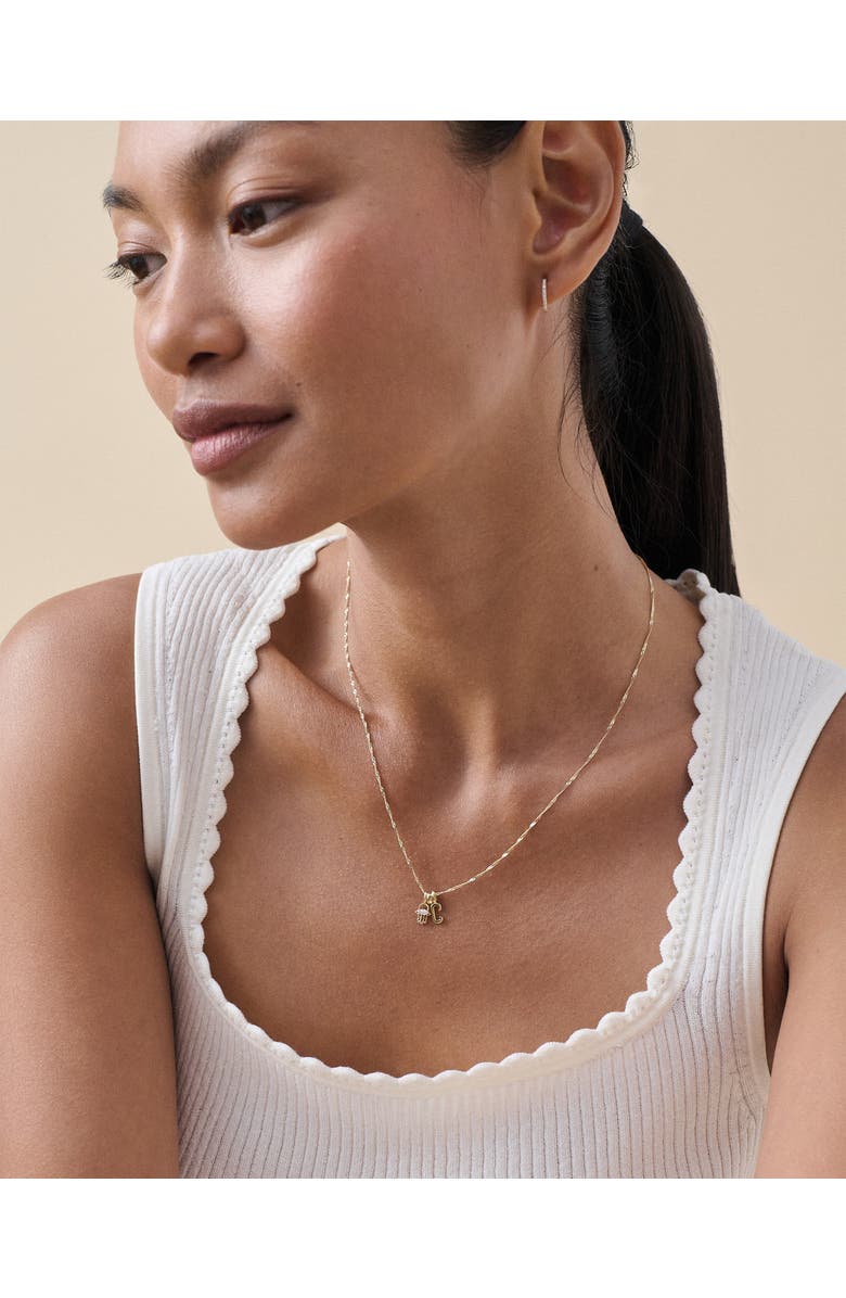 Edge of Ember Hamsa Diamond Necklace, Alternate, color, Hamsa