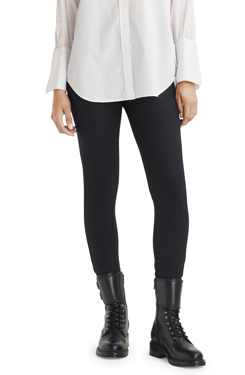 rag & bone Irina High Waist Ponte Knit Pants, Alternate, color, Black