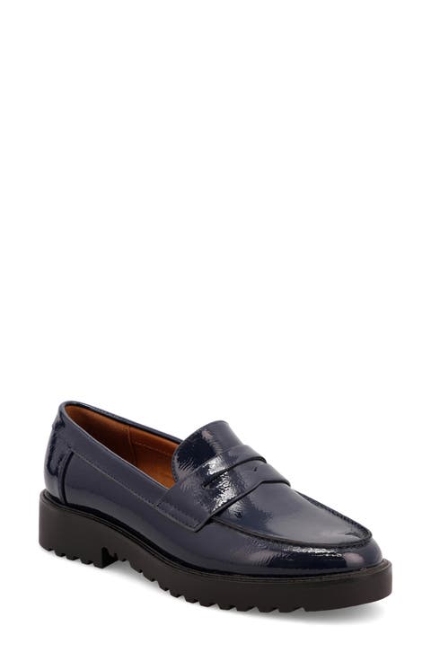 Hali Lug Sole Penny Loafer (Women) (Wide Width)