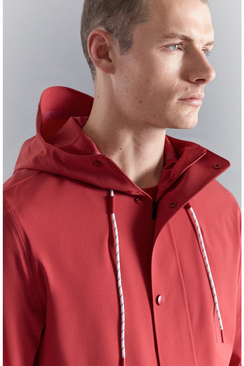 Water Repellent Thermolite® Hooded Jacket, Alternate, color, RED