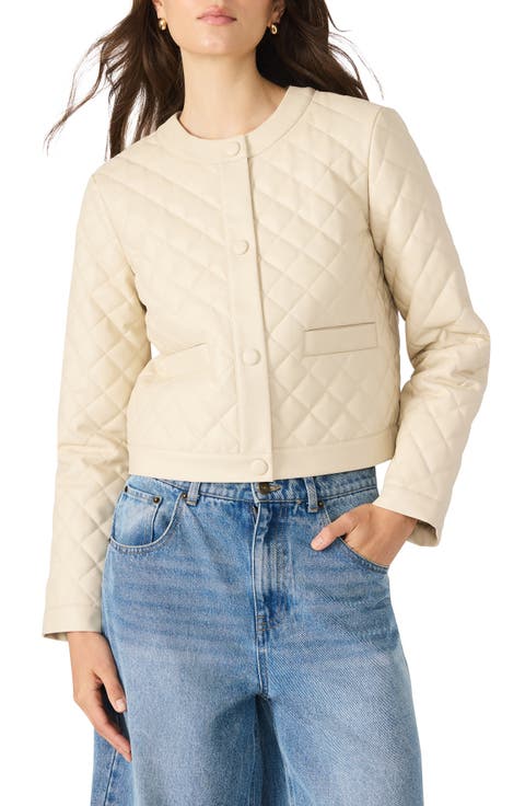 Quilted Faux Leather Jacket