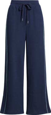 CITY BLUES Contrast Stitch Waffle Knit Lounge Pants