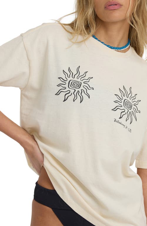 Billabong Laura Oversize Cotton Graphic T-shirt In Neutral