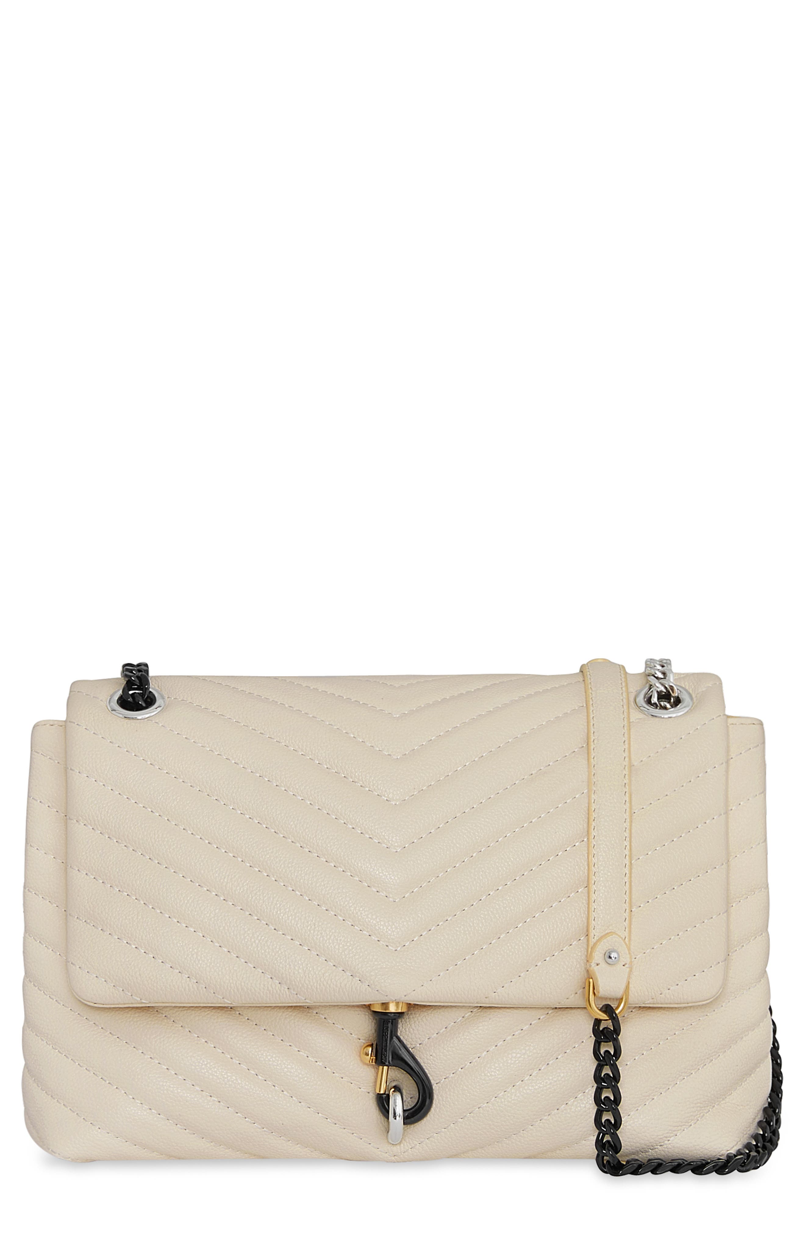 Rebecca Minkoff Edie Quilted Leather Convertible Shoulder Bag, Main, color, 