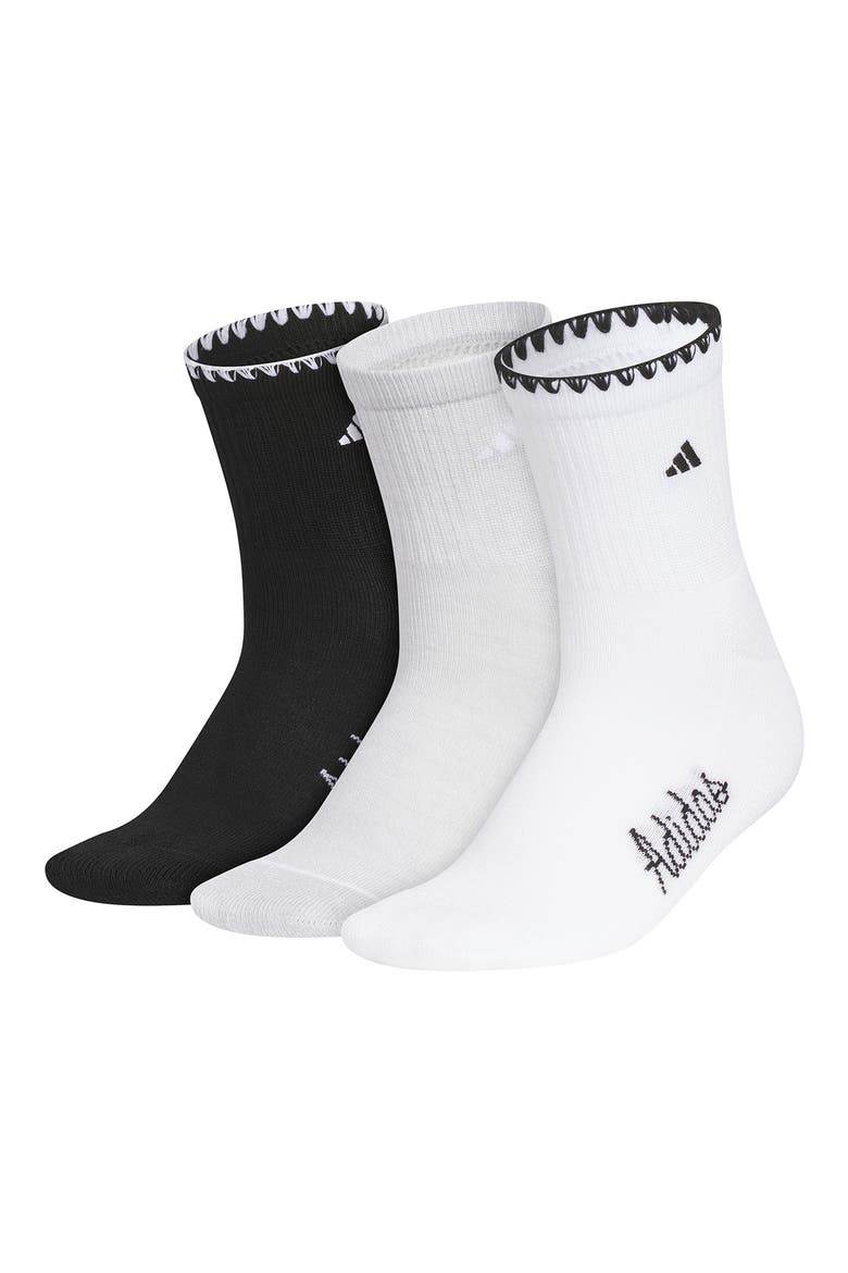 Climacool Athletic Cushioned High Quarter Socks, Main, color, BLACK/ CLEAR ONIX GREY/ WHITE