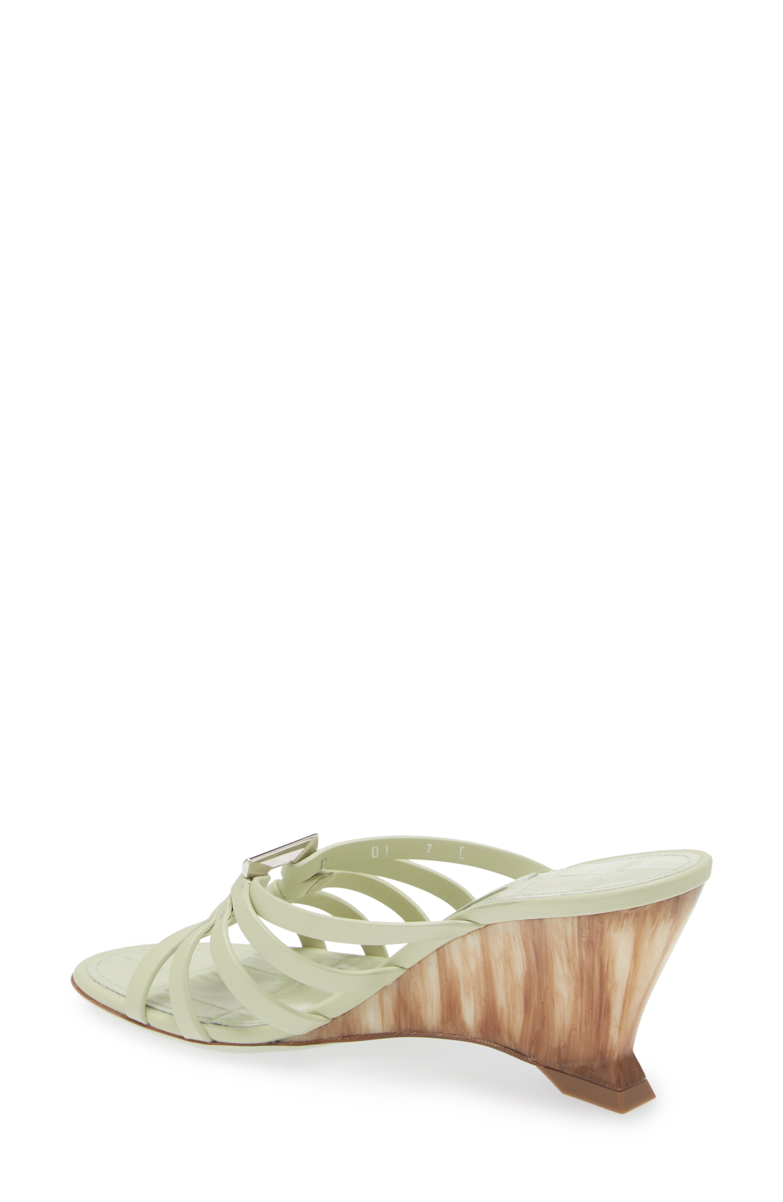 FERRAGAMO Anemone Wedge Sandal, Alternate, color, Sage