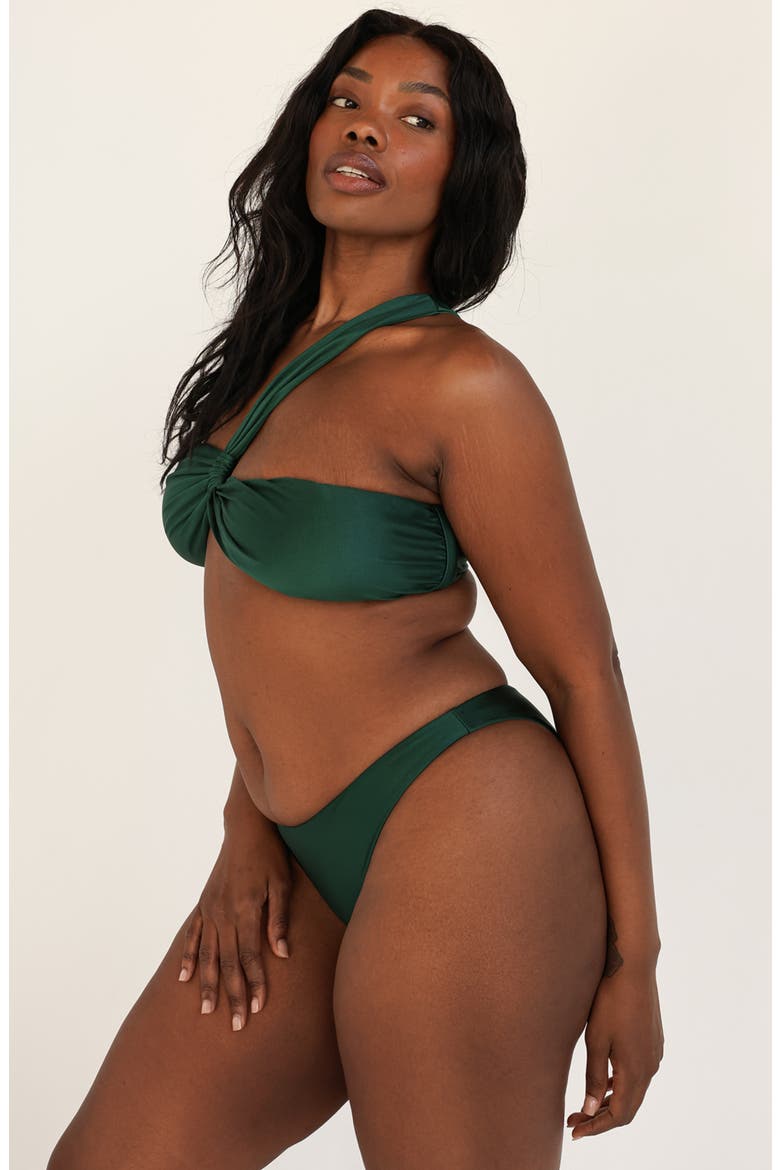 Rosette Super Cheeky Bikini Bottom, Alternate, color, Hunter