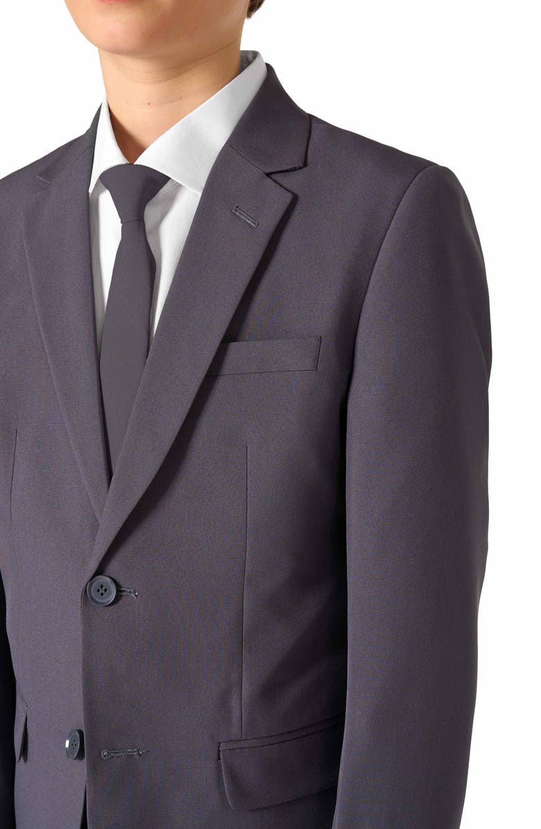OppoSuits Kids' Charcool Two-Piece Suit & Tie Set, Alternate, color, Grey