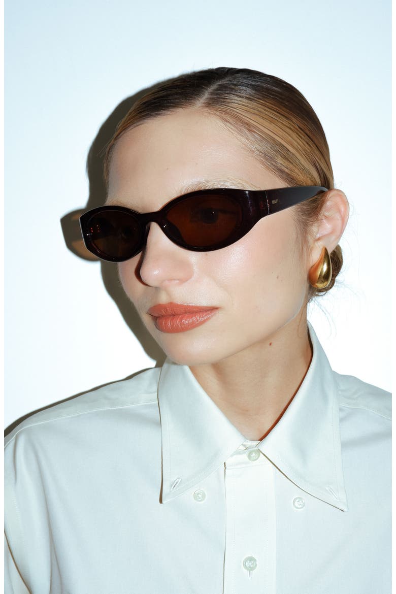 Deep in Vogue Sunglasses, Alternate, color, Mulberry