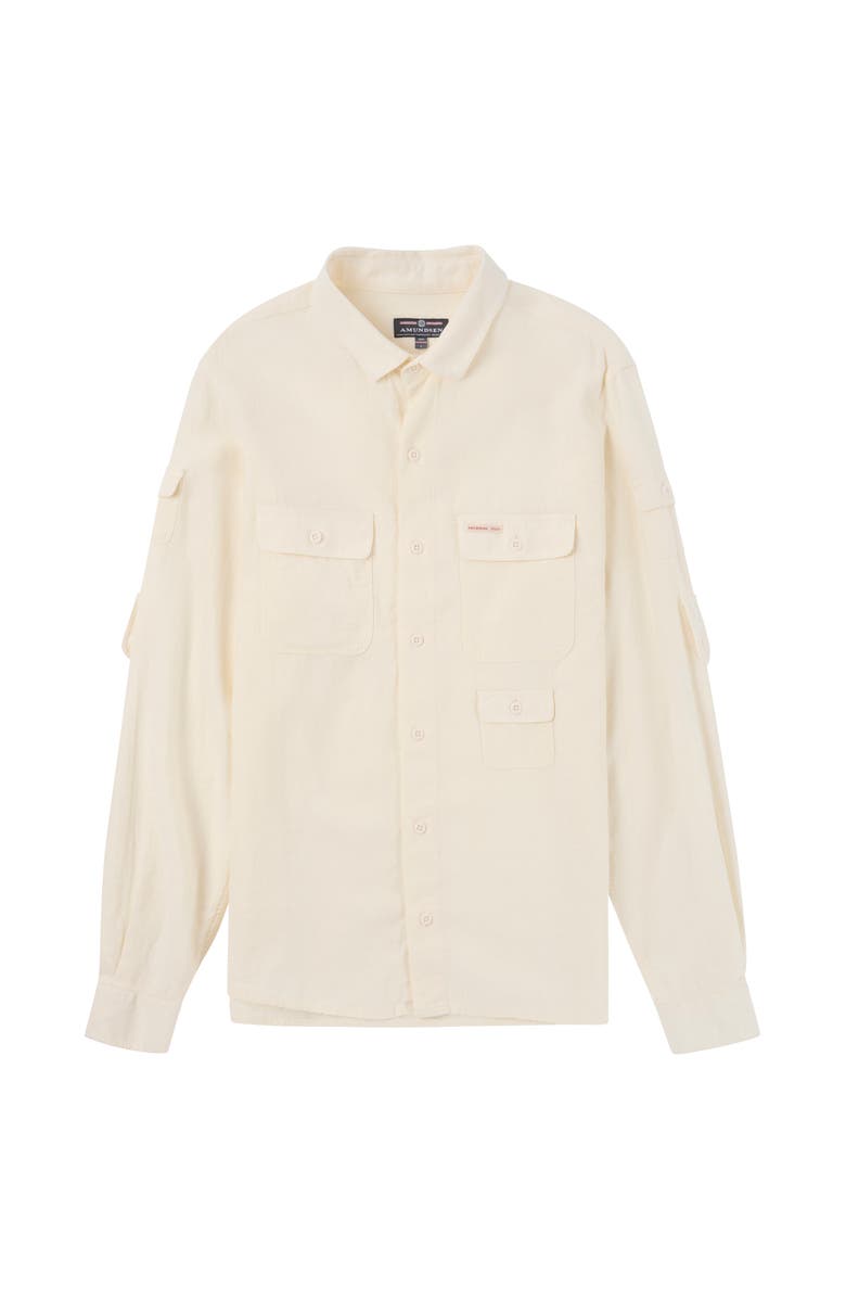 Amundsen Traveller's Linen Shirt Mens, Main, color, Natural