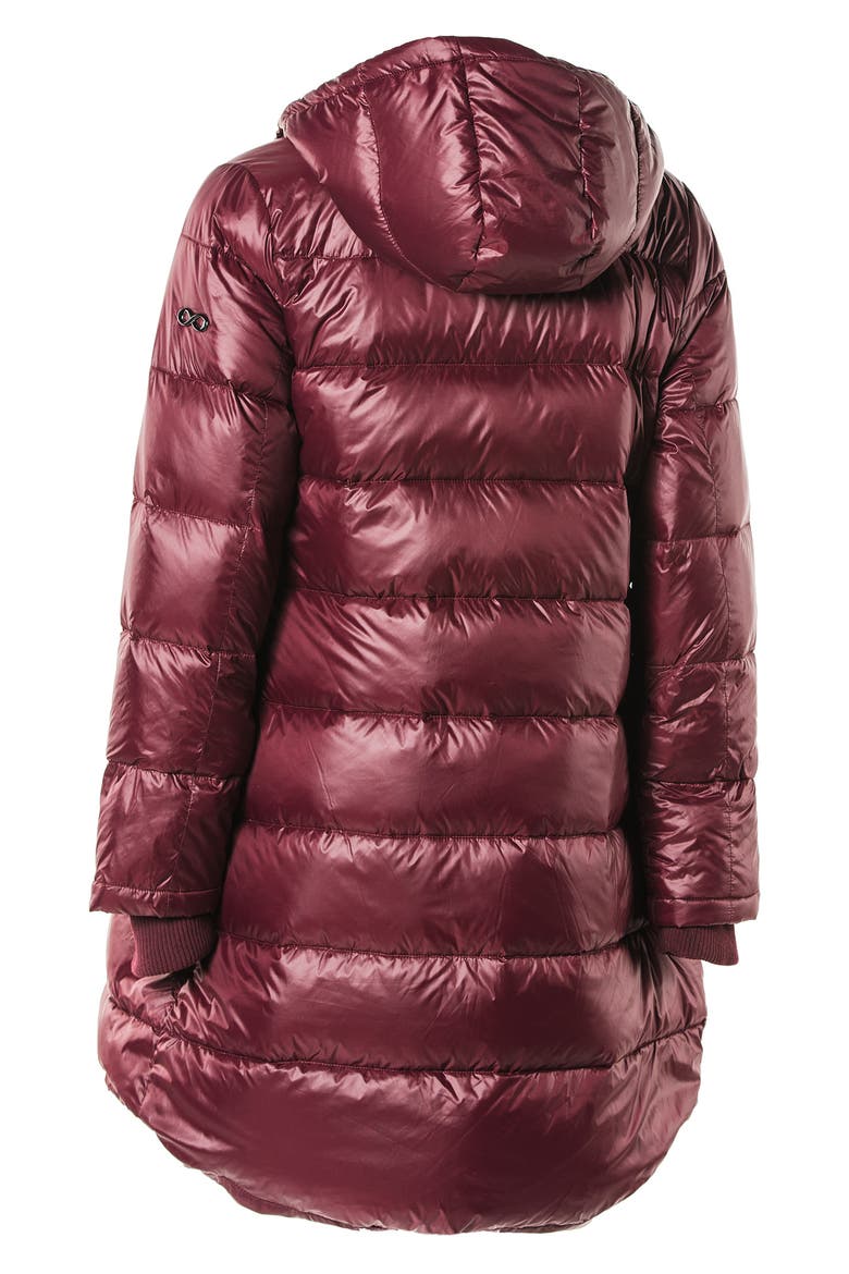 Naomi 3-in-1 Down-Filled Nylon Maternity & Babywearing Parka, Alternate, color, BURGUNDY