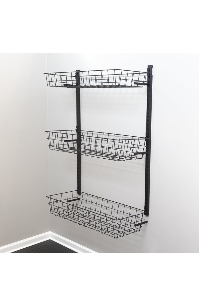 StoreYour G-Basket | Adjustable Wall Storage System | Holds 120 lbs, Main, color, Black