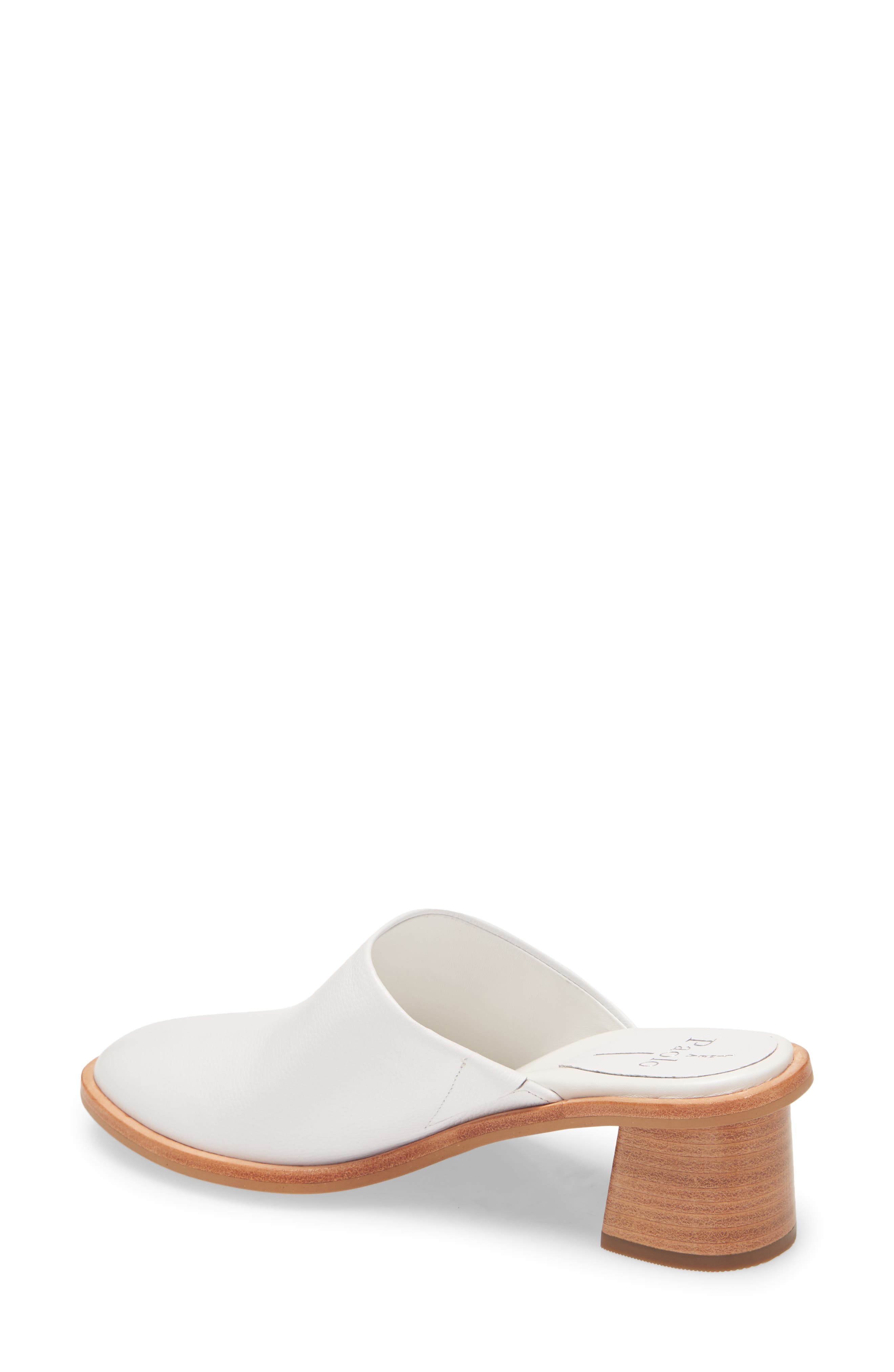 Emeline Mule, Alternate, color, WHITE NAPPA LEATHER