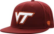 TOP OF THE WORLD Men's Top of the World Maroon Virginia Tech Hokies Team Color Fitted Hat