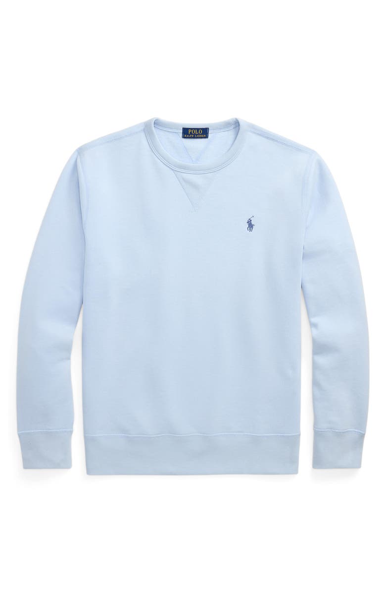 Polo Ralph Lauren Logo Embroidered Fleece Sweatshirt, Alternate, color, Southport Blue