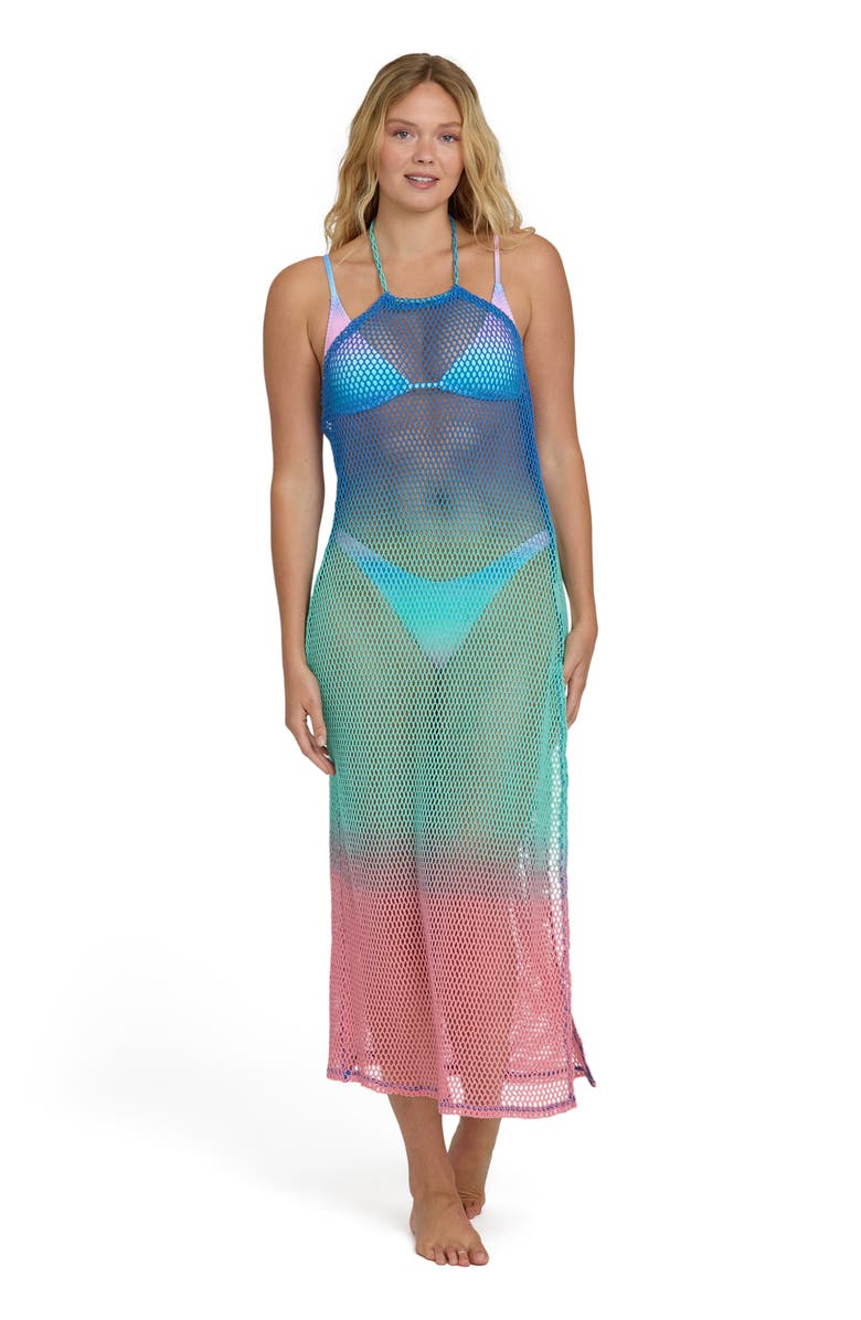 Billabong Sun Vision Open Stitch Cotton Cover-Up Midi Dress, Alternate, color, 