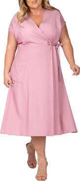 Standards & Practices Midi Wrap Dress