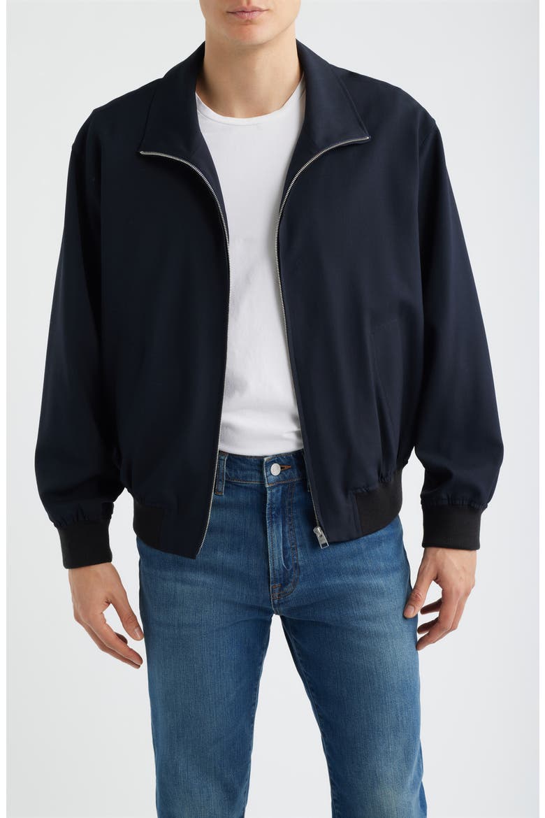 Wool Zip Jacket, Main, color, DARK NAVY